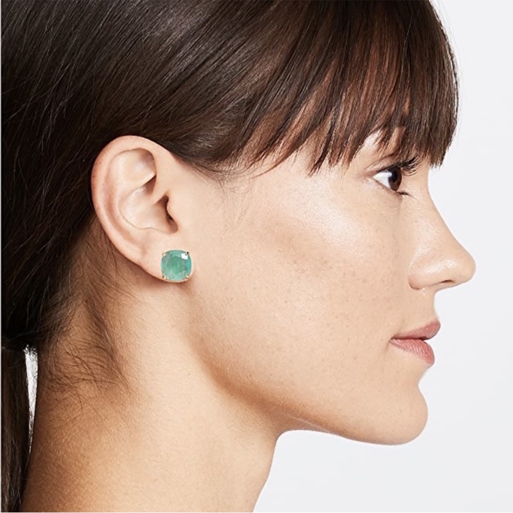 Kate Spade Square Stud Earrings in green